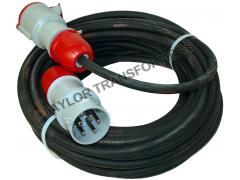 415V 14 METRE 32A 5PIN 3-PHASE H07RNF RUBBER CABLE EXTENSION LEAD TO IP44